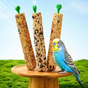 BUCATSTATE Parakeet Treat Sticks 3 Pack, Crunch Sticks Treat for Budgie,9oz in Saudi Arabia