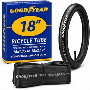 Goodyear Bicycle Tube, 18 X 1.75/2.125 | 18-inch Bike Tube with Butyl Rubber | Dependable Mountain Bike Tubes for Premium Cycling | 18 X 1.75/2.125 in Saudi Arabia