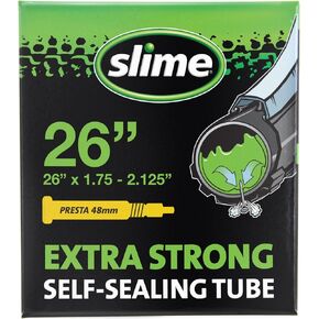 Slime 30084 Bike Inner Tube with Slime Puncture Sealant, Extra Strong, Self Sealing, Prevent and Repair, Presta Valve, 26" x 1.75-2.125" in Kuwait