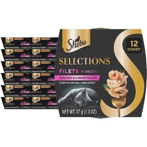 Sheba Selections Filets Wet Cat Food Complement, Variety, 1.3 oz, 24 ct in Kuwait