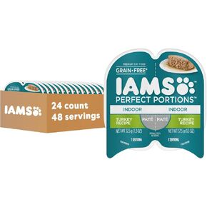 IAMS Perfect Portions Pate Wet Cat Food, Salmon & Turkey, 12 Count, 2-Pack in Saudi Arabia