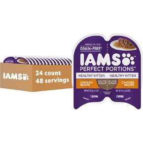 IAMS Perfect Portions Healthy Kitten Pate Wet Cat Food, Chicken, 24 Count in Saudi Arabia