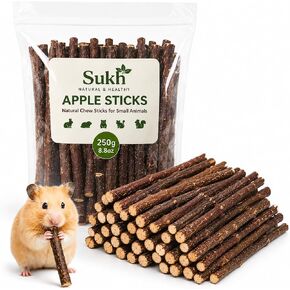 Sukh Natural Organic Apple Sticks - 250g Chew Sticks for Small Animals in Kuwait