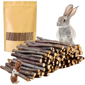 600g Organic Apple Sticks Small Animals Molar Wood Treats Toys for Chinchillas Guinea Pig Rabbits Hamster Gerbil Parrot Bunny Chew Stick Toys, 21.2 OZ in Kuwait