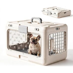 Collapsible Small Dog Crate, Hard-Sided Foldable Cat Carrier in Kuwait