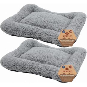 SportPet Waterproof Replacement Bed for Cat Carrier – Plush Washable Fleece Pad Fits Large & X-Large Hard-Sided Travel Cat Carriers, Crate Mat Insert for Cats, Kittens, Dogs, & Small Pets – Gray in Saudi Arabia