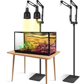 DXOPHIEX Dual Reptile Lamp Stand Reptile Light Stand with 2 Brackets in Kuwait