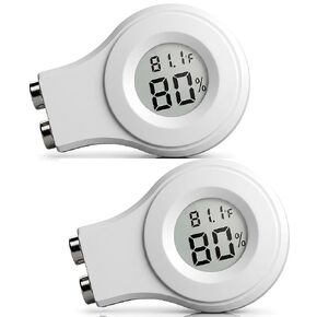 2PCS Magnetic 360° Placement Temperature and Humidity Monitor for Jumping Spider Enclosure Accessories Digital Thermometer Hygrometer for Reptile Tank, Terrarium, Gecko, Bearded Dragon in Kuwait