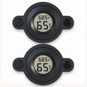 2 PCS Magnetic Temperature and Humidity Monitor for Jumping Spider Enclosure Accessories Digital Thermometer Hygrometer for Spider Terrarium, Reptile Tank Habitat Gauge (Round) in Kuwait