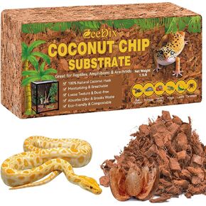 ZeeDix 10LBS Coconut Husk Chip Substrate for Reptiles, 72QT Coco Husk Chips in Saudi Arabia