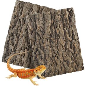4PCS Reptile Cork Bark Mat,15.74 x 11.81 Inch Natural Cork Wood Terrarium Background Bearded Dragon Tank Bark Backdrop Wall Decor for Lizard Gecko Chameleon Tortoise Snake Spider Frog in Kuwait
