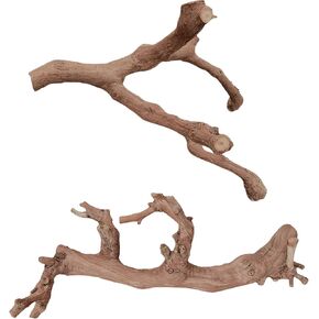 BNOSDM 2PCS Reptile Wood Branches Decor,Lizard Habitat Natural Wood Decoration,Snake Climbing Branch Accessories,Terrarium Tree Trunk Ornament for Bearded Dragon Gecko Frog Chameleon Spider in Kuwait