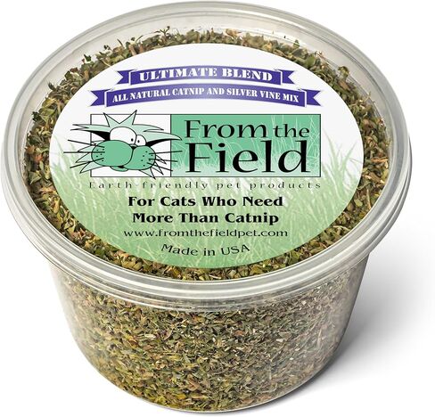 من الحقل | المزيج النهائي Catnip & Silver Vine | Catnip الممتاز للولايات المتحدة الأمريكية للألعاب واللعب | طازجة ، قوية ، غير سامة ، صديقة للبيئة | آمن للقطط والقطط | قابلة لإعادة الاستئصال 2 أوقية الحوض in Kuwait