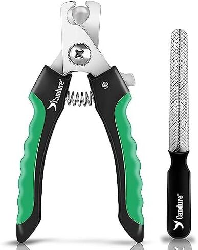 Candure Dog Nail Clippers and Trimmer with Safety Guard to Avoid Over-Cutting Toe Nails, Professional Grooming Pet Nail Clipper with Nail File for Small, Medium & Large Breeds in Kuwait