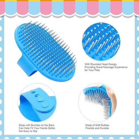 Rabbit Grooming Kit, Rabbit Brush for Shedding with Bunny Nail Clipper, Rabbit Nail Trimmers with Pet Combs for Hamster Guinea Pig Ferret by KALAMANDA(Pink) in Kuwait