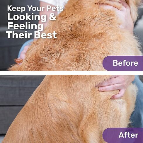 Hertzko Grooming Dematting Comb for Pets - Removes Mats and Tangles - Ideal Dematting Comb for Dogs and Cats - Grooming Tool for All Fur Types - Easy to Use and Clean - Stainless Steel in Kuwait
