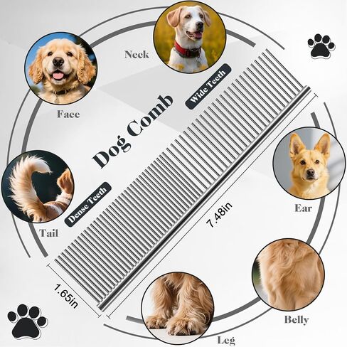 2PCS Slicker Brush for Dogs & Pet Comb,Professional Dog Grooming Brush (Red, Large) in Saudi Arabia