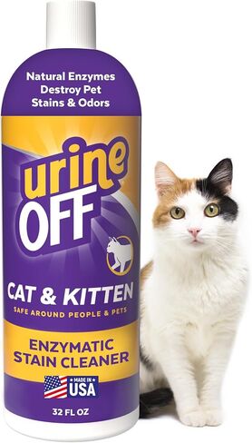 Urine Off Kitten & Cat Pet Stain Remover | Fresh Scent Carpet Cleaner | Bio Enzymatic Stain & Urine Odor Eliminator | Pet Safe Cleaner | 1 gal. in Kuwait