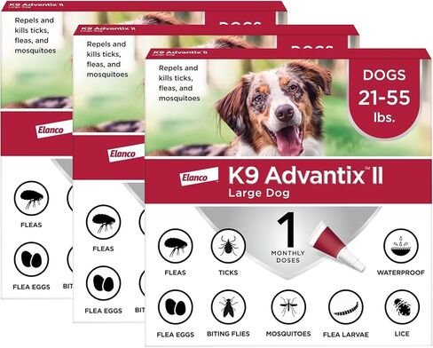 K9 Advantix II Flea & Tick Topical for Large Dogs 21–55 lbs., 2ct in Kuwait
