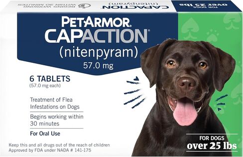 PetArmor CAPACTION Oral Flea Tablets Dogs 25+ lbs, Nitenpyram, 6-Dose in Saudi Arabia