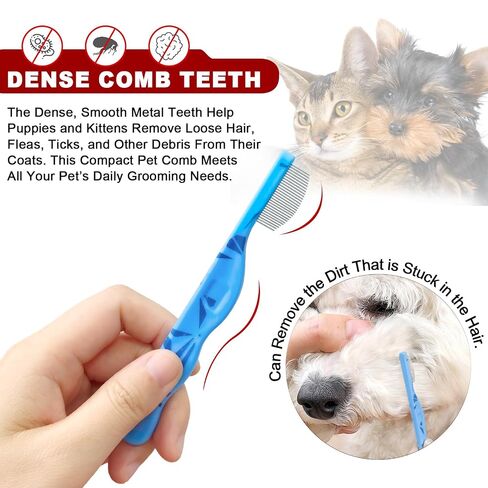 Blue Small Dog Comb for Grooming Dog Eye Comb Dog Flea Comb in Kuwait