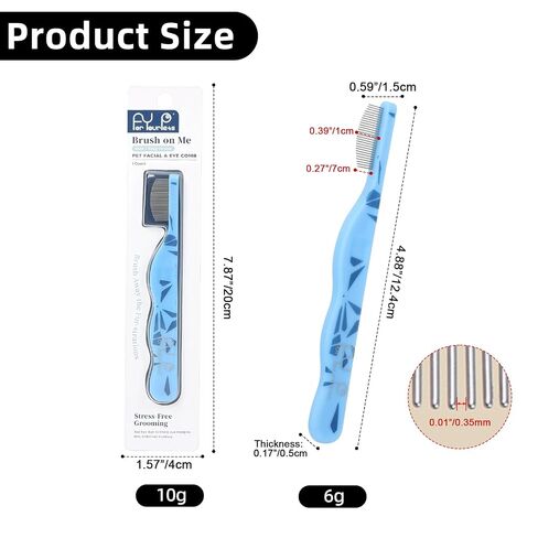 Blue Small Dog Comb for Grooming Dog Eye Comb Dog Flea Comb in Kuwait
