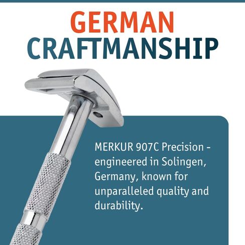 Merkur Moustache / Eyebrow Razor - Chrome in Kuwait