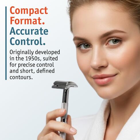 Merkur Moustache / Eyebrow Razor - Chrome in Kuwait
