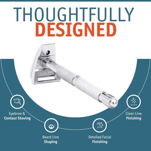 Merkur Moustache / Eyebrow Razor - Chrome in Kuwait