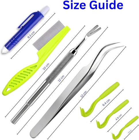 Evollax Tick Removal Tool – 7 Pack Tick Remover Tool for Humans and Pets | Tick Removal Kit Includes Tick Tweezers & Tick Comb for Dogs | Tick Prevention for Dogs and Cats Safely Removes Entire Tick in Kuwait