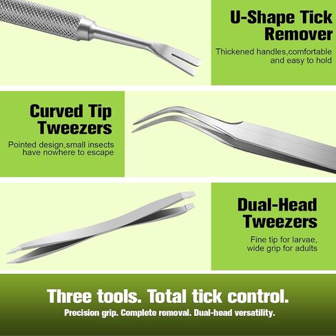 10 Pcs Tick Removal Tool Kit for Dogs, Cats & Humans in Saudi Arabia