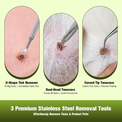 10 Pcs Tick Removal Tool Kit for Dogs, Cats & Humans in Saudi Arabia