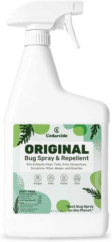 Cedarcide Original Cedar Oil Bug Spray, Repels Mosquitoes & Chiggers, 32oz in Saudi Arabia