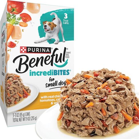 Beneful Purina Small Breed Wet Dog Food Variety Pack,IncrediBites with Real Beef,Chicken and Salmon - 3 Oz. Cans,(Pack of 60) in Kuwait