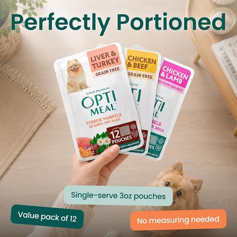 Wet Dog Food Variety Pack for Small Dogs, Grain Free Tender Morsels Pouches in Saudi Arabia