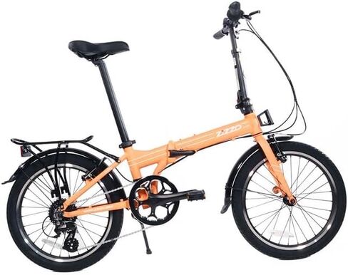 ZiZZO Forte Heavy Duty Folding Bike-Lightweight Aluminum Frame Genuine Shimano 20-Inch Folding Bike with Fenders, Rack and 300 lbs Weight Limit in Kuwait