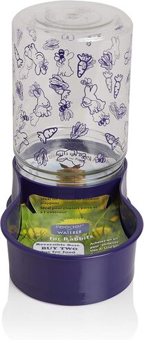 Lixit Reversible Waterer/Feeder for Rabbits and Other Small Animals. (Pack of 1),Purple in Kuwait