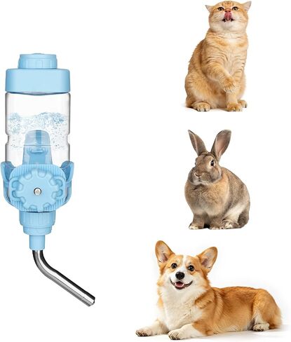 Vannon Water Bottle for Small Animals, 34oz Top-Fill Pet Dispenser, Grey in Saudi Arabia