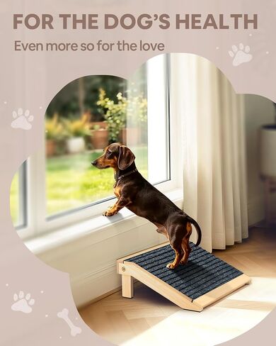2-Pack Dog Ramp for Stairs,Foldable Dog Ramp Solid Wood Anti-Slip Pet Steps in Kuwait