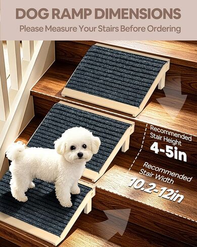 2-Pack Dog Ramp for Stairs,Foldable Dog Ramp Solid Wood Anti-Slip Pet Steps in Kuwait