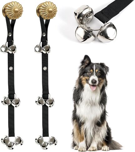 Luckyiren Upgraded Puppy Bells Dog Doorbells for Door Knob/Potty Training/Go Outside-Dog Bells for Puppies Dogs Doggy Doggie Pooch Pet Cat for Dog Lovers-Premium Quality-3 Snaps for Length Adjustment in Saudi Arabia