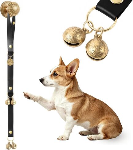 Kytely Leather Dog Doorbells to Go Outside, Brass Bells for Potty Training in Saudi Arabia