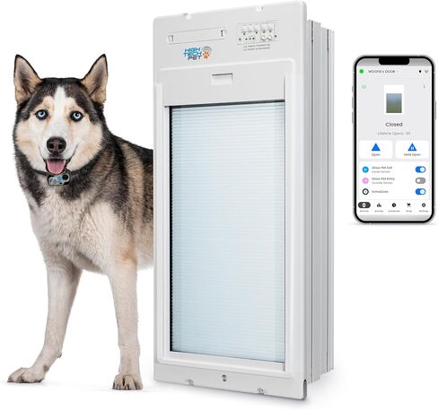 Power Pet Smart Roll Up Automatic Dog Door, WiFi (Wall Mount, Large) in Saudi Arabia