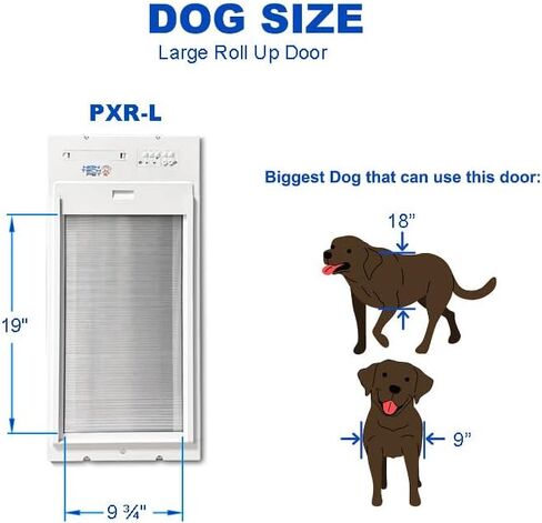 Power Pet Smart Roll Up Automatic Dog Door, WiFi (Wall Mount, Large) in Saudi Arabia