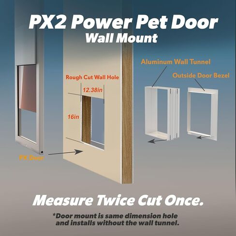 Power Pet Smart Automatic Electronic Pet Door by High Tech Pet (Wall Mount, Large, WiFi Enabled - App Control) in Saudi Arabia