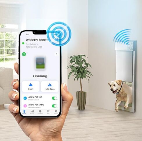 Power Pet Smart Automatic Electronic Pet Door by High Tech Pet (Wall Mount, Large, WiFi Enabled - App Control) in Saudi Arabia