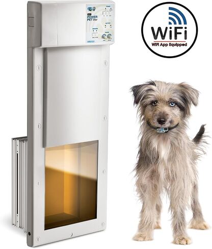 Power Pet Smart Automatic Electronic Pet Door by High Tech Pet (Wall Mount, Medium, WiFi Enabled - App Control) in Saudi Arabia