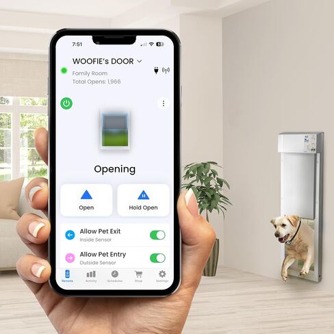 Power Pet Smart Automatic Electronic Pet Door by High Tech Pet (Wall Mount, Medium, WiFi Enabled - App Control) in Saudi Arabia