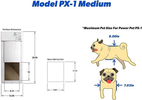 Power Pet Smart Automatic Electronic Pet Door by High Tech Pet (Wall Mount, Medium, WiFi Enabled - App Control) in Saudi Arabia