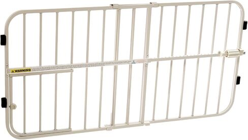 Carlson 24-38" Lil Tuffy Expandable Metal Dog Gate for Doorways, Indoor Pet Gate with Small Pet Door, No-Drill Pressure Mount, White in Kuwait